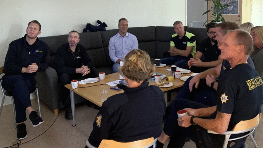 Personal på frukost