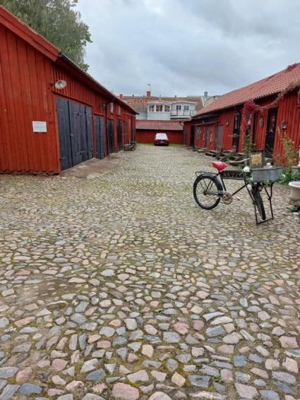 trästad röda hus Alingsås